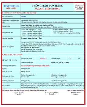 ĐƠN HÀNG XUẤT KHẨU LAO ĐỘNG NHẬT BẢN ĐẶC ĐỊNH ĐẦU VIỆT NGÀNH ĐIỀU DƯỠNG THÀNH PHỐ OSAKA